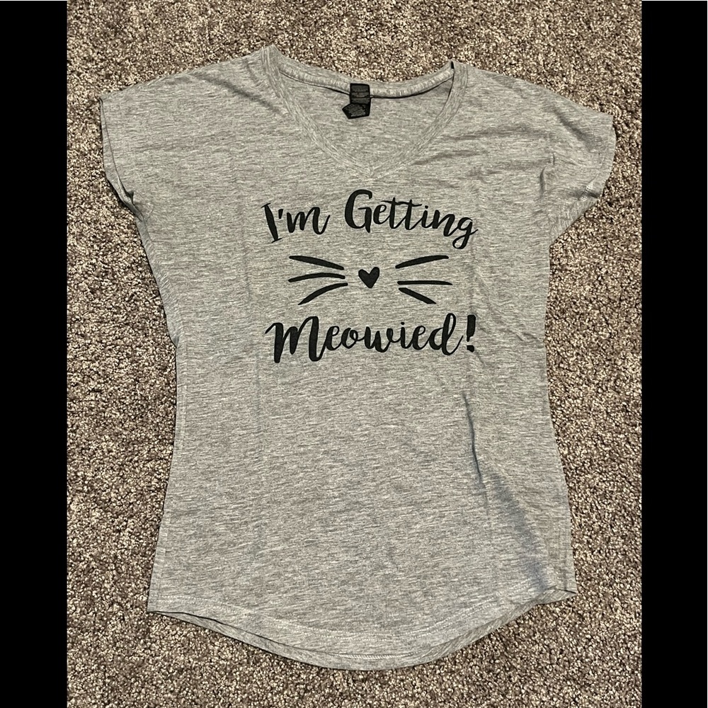 I’m Getting Meowied! 🐱💎 Engagement Tri-Blend Tee Women’s Small EUC